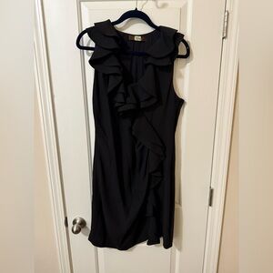 EUC ANTHROPOLOGIE EVA FRANCO BLACK RUFFLED DRESS 12